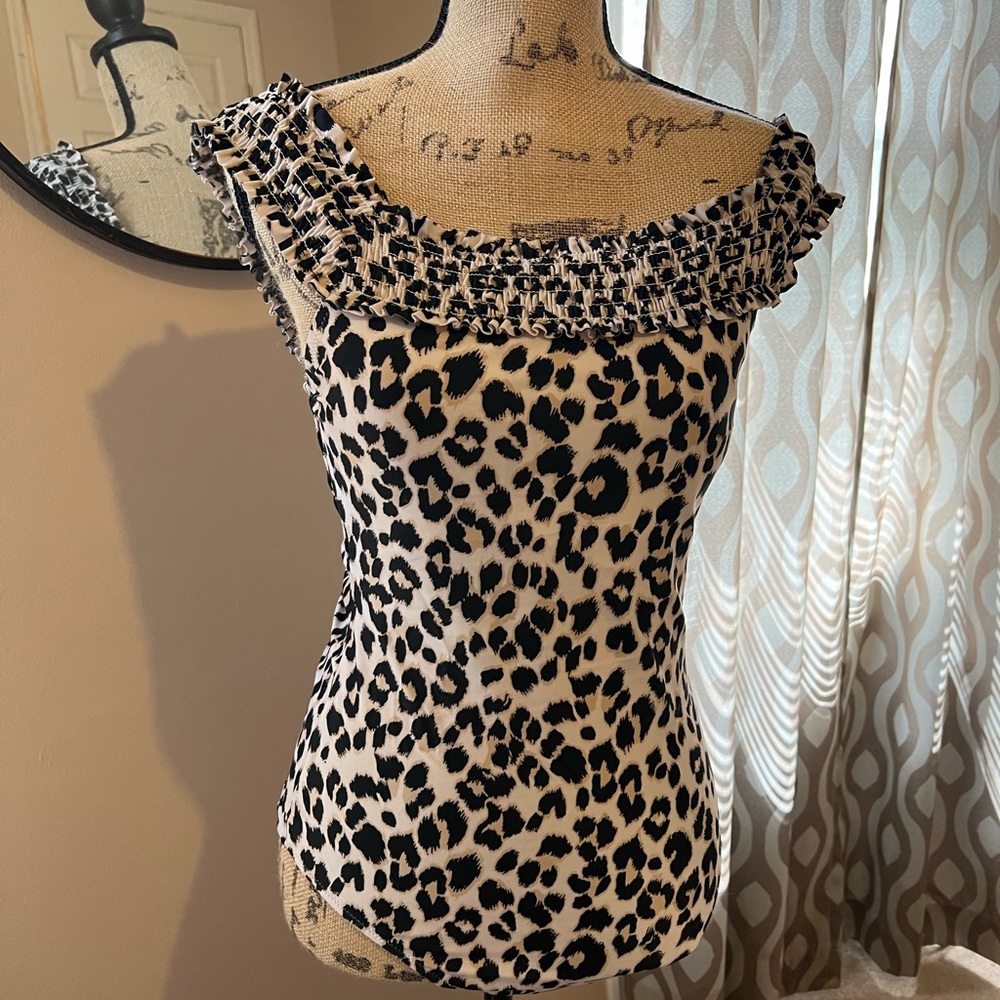 Cheetah one-piece swimsuit